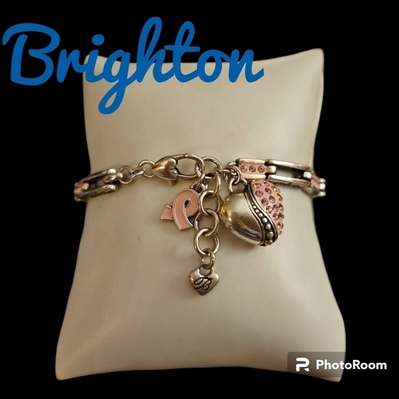 BRIGHTON Silver Plated Power of the Pink Breast Cancer Awareness Bracelet - Picture 1 of 10